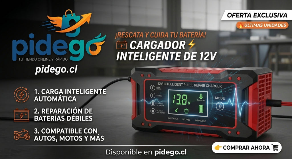 CARGADOR REPARADOR DE BATERIAS PARA AUTO