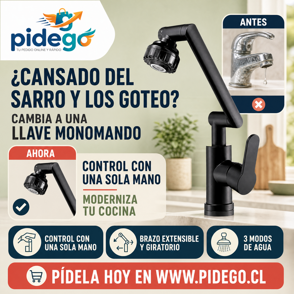 FL - LLAVE MONOMANDO 180° DE COCINA